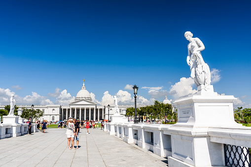 Tainan, Taiwan- June 24, 2016: The white architectural view of Chimei Museum in Tainan, Taiwan.