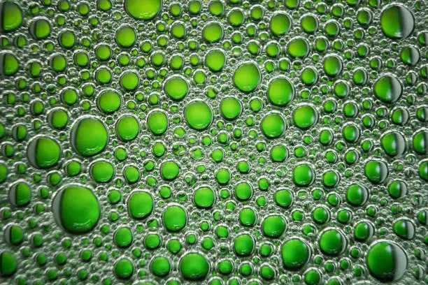 Abstract green soap bubbles background