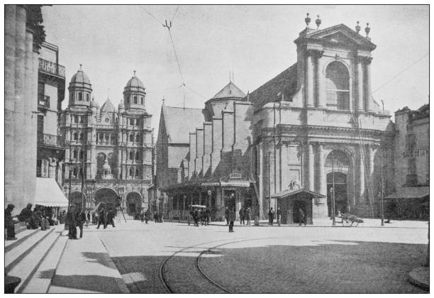 istock Antique photo: Church of St Etienne, Dijon, converted to Bourse 1402137372