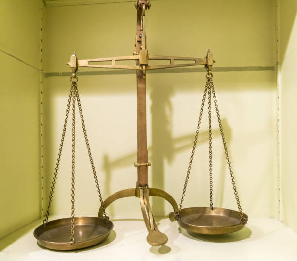 istock Golden brass scales of justice 1402137768