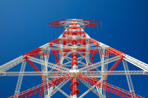 Europe's tallest electricity pylon close to Hamburg, Germany