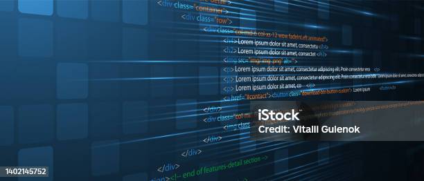 Software Development Abstract Technology Code And Script Background ...