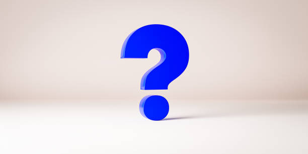 istock blue question mark with beige with beige background 1402146389