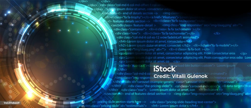 Software Development Abstract Technology Code And Script Background ...