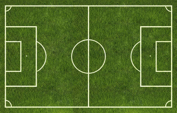 istock Top view of football field. 1402149530