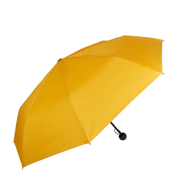yellow umbrella isolated - new media imagens e fotografias de stock