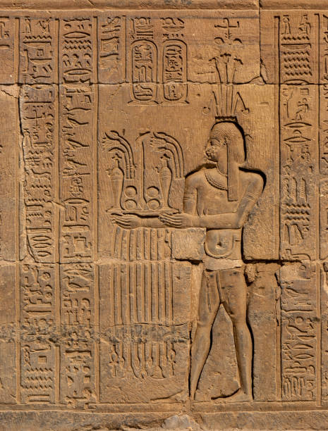 istock Hieroglyphic carvings in ancient temple 1402151786