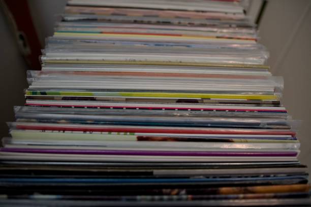 istock Collection of vinyl records 1402151789