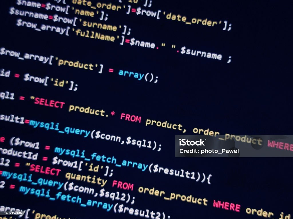Coding Programming Source Code Screen Abstract Technology Background ...