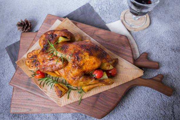 istock The roast chicken was on the cutting board 1402161311