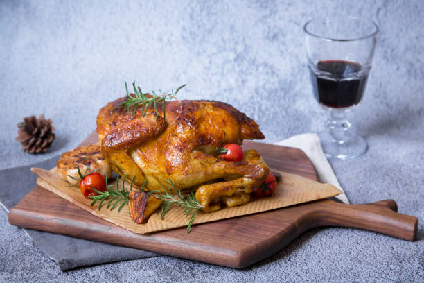 istock The roast chicken was on the cutting board 1402161362