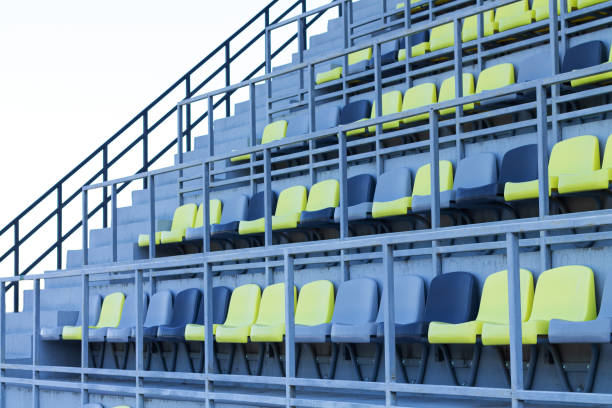 istock Empty plastic seat or chair at stadium background 1402162660