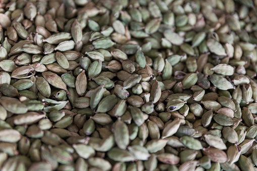 Cardamom, a flavorful spice made from the seeds of various plants belonging to the ginger family. It is used for cooking but also well known for its medicinal properties.