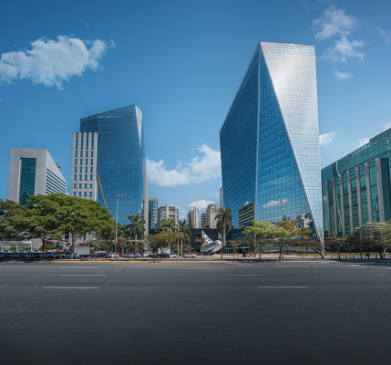 Sao Paulo, Brazil - May 02, 2022: Faria Lima Avenue - city financial center  - Sao Paulo, Brazil