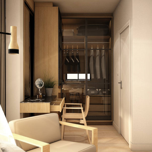 istock bed room interior design in modern style,3d rendering,3d illustration 1402176483