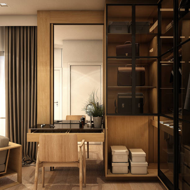 istock bed room interior design in modern style,3d rendering,3d illustration 1402176741