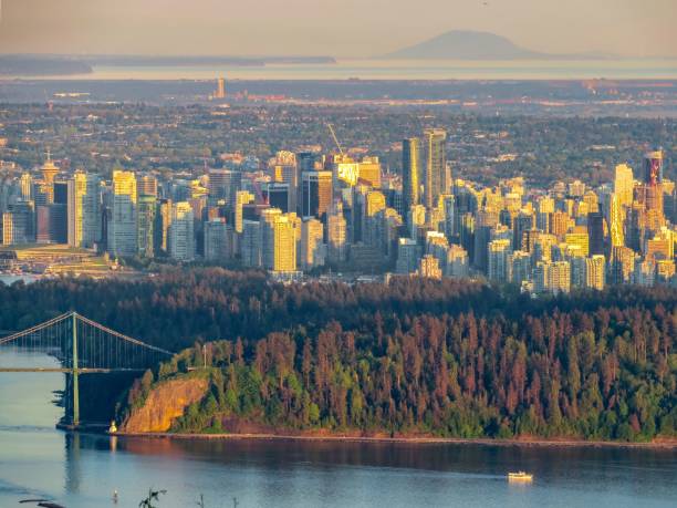 istock Vancouver Skyline and Stanley Park at Golden Hour 1402182668