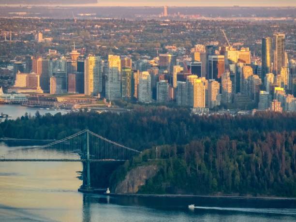 istock Vancouver Skyline and Stanley Park at Golden Hour 1402182702