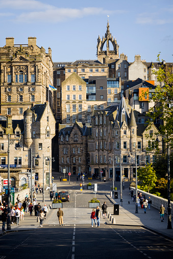 Holidays in Scotland -  Waverley Bridge and the Old Town of Edinburgh