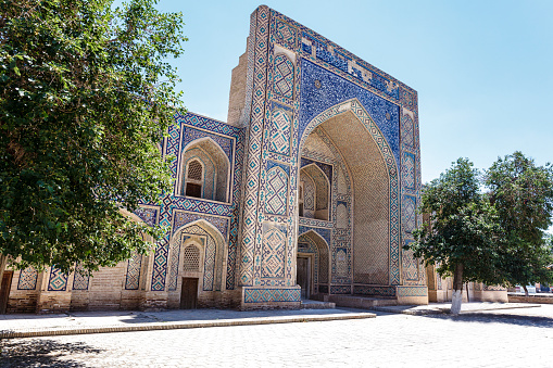 Exterior of the Qosh Madrasah, Bukhara, Uzbekistan, Central Asia