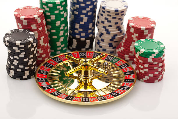 Roulette su sfondo bianco - foto stock