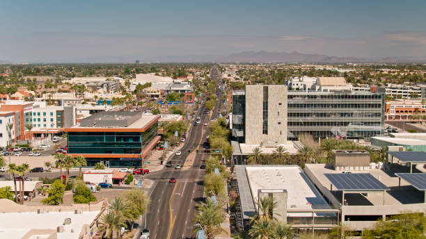 istock Downtown Offices in Chandler, AZ - Aerial 1402196009