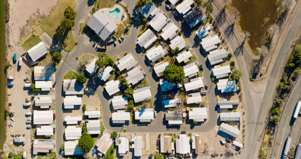 istock Birds Eye View of Trailer Park 1402196213