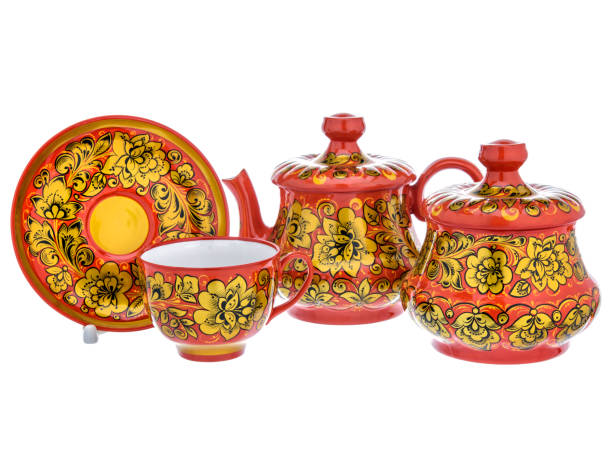 istock Tea Set of Old Russian folk utensils. 1402197262