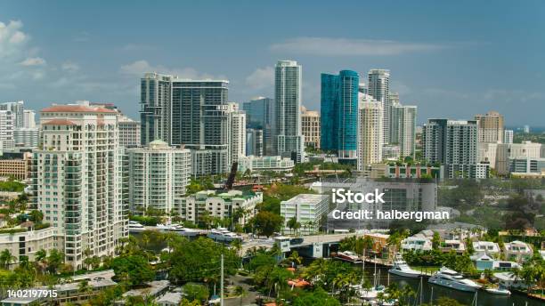 Drone Shot Of Fort Lauderdale Stock Photo - Download Image Now - Fort Lauderdale, Broward County, Downtown District