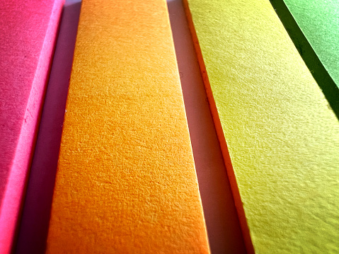 Top view book stack on the white table in the library room with space for text or design