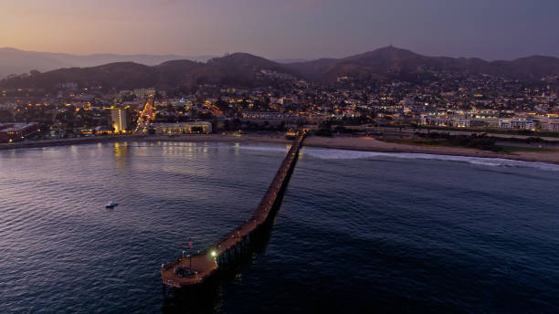 istock Pier and Beachfront in Ventura, CA at Nightfall 1402199702
