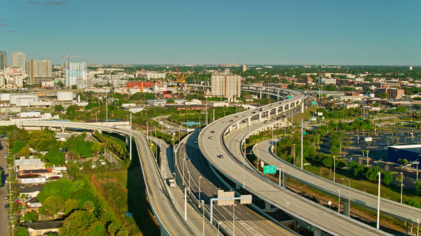 istock Drone Shot Over Highway in Tampa, Florida 1402199717