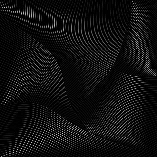 istock Striped texture, Abstract warped Diagonal Striped Background, wave lines texture. Brand new style for your business design, vector template for your ideas 1402200760