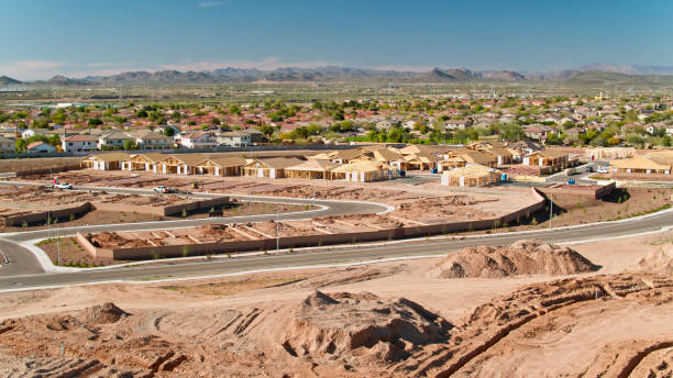 istock Growing Suburb on the Edge of Phoenix - Aerial 1402201317