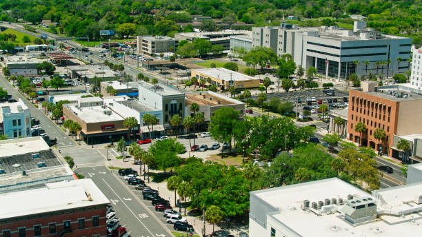 istock Downtown Streets in Ocala, FL - Aerial 1402201558