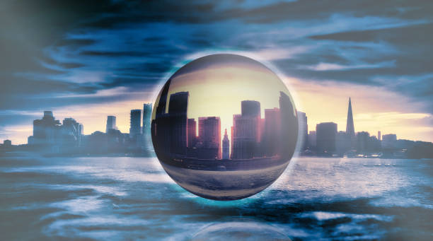 istock spheric ball approaches san francisco at night 1402206171