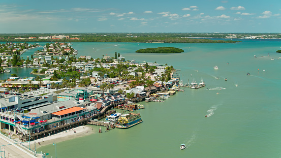 Aerial shots of St. Petersburg, Florida on a sunny partially cloudy day\n\nAuthorization was obtained from the FAA for this operation in restricted airspace.
