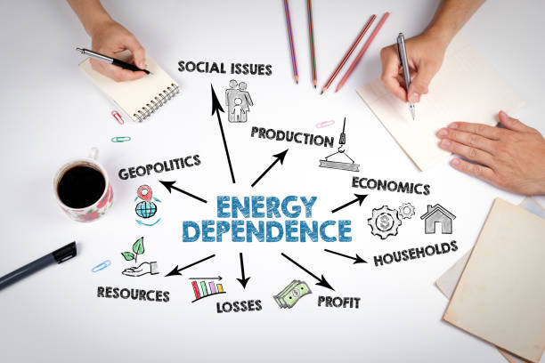 istock Energy Dependence Concept. The meeting at the white office table 1402213127
