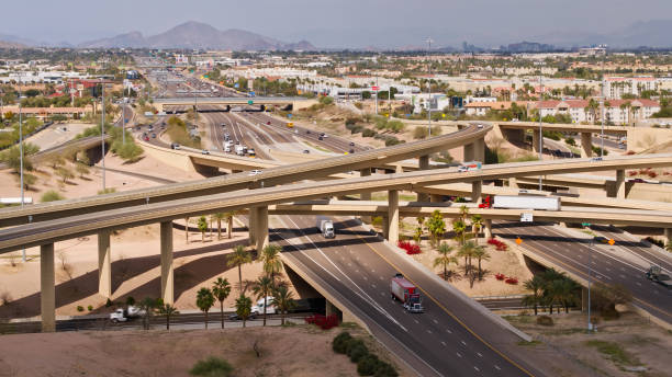 istock Aerial View of Highway Interchange in Phoenix, AZ 1402214178