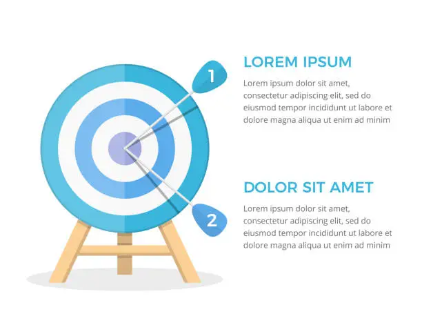 Vector illustration of Target with Two Arrows