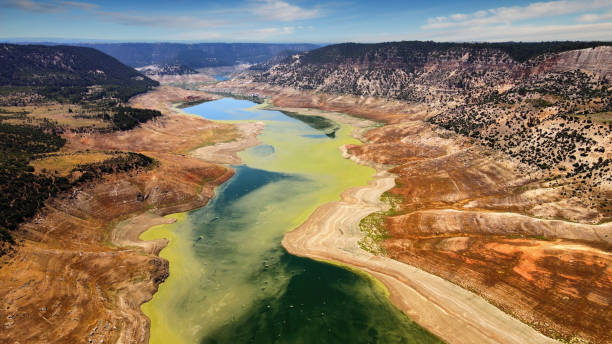 delta del great meander river in anatolia - arid climate asia color image day foto e immagini stock