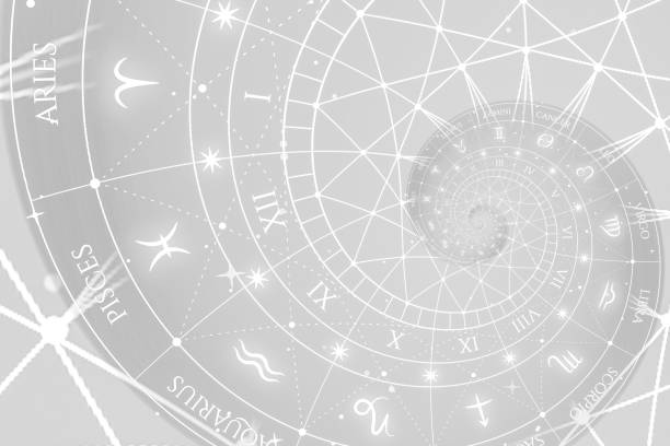 istock Astrological background with zodiac signs and symbol. 1402253686