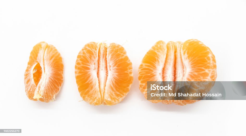 Tangerine or komola isolated on white background Bangladesh Stock Photo