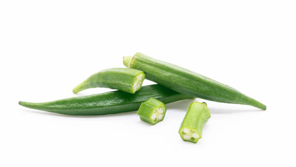 istock okra or lady finger or Bhindi slices isolate on white background 1402255413