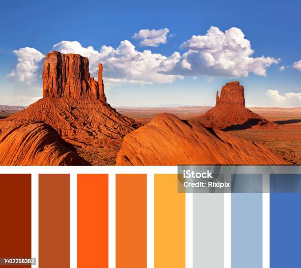 Monument Valley Colours Stock Photo - Download Image Now - Monument Valley, Monument Valley Tribal Park, Blue