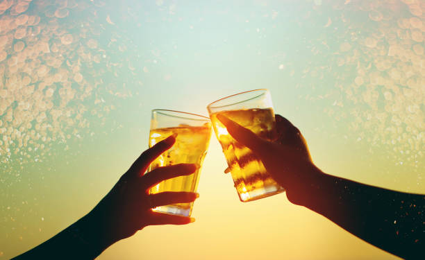 istock Beer Glass Celebration Bokeh Light Beer Drink Celebrate and relax concept with copy space 1402264335