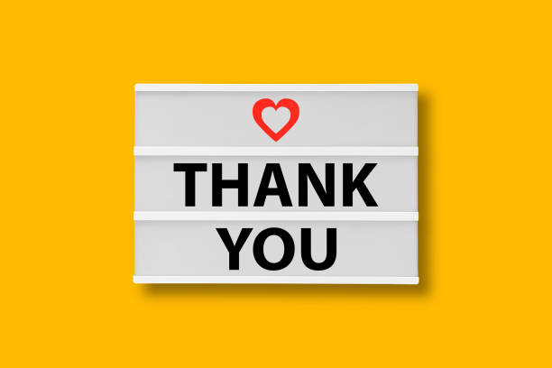 istock Lightbox with the words Thank You on a yellow background 1402265310