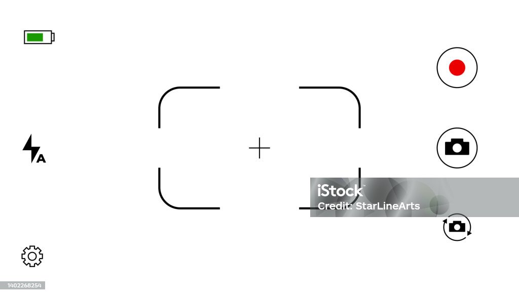 Display Camera Lens Viewfinder Frame Template Stock Illustration ...