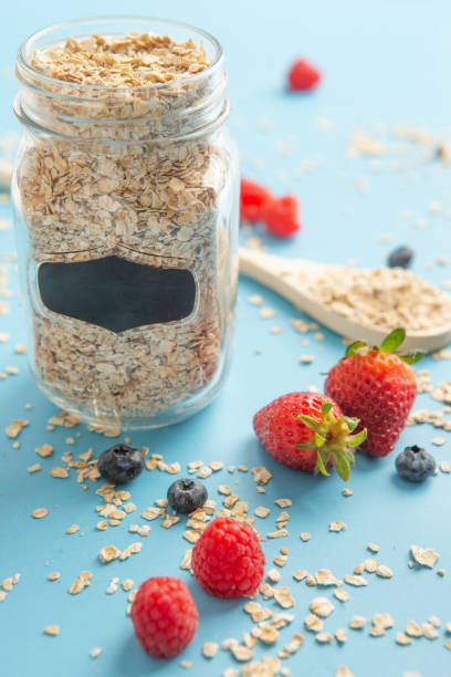 istock Jar of dry oatmeal 1402278936