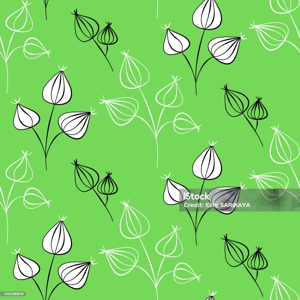 Seed Budding Pattern Bud And Seed Vector Pattern Stock Illustration - Download Image Now ...